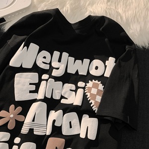 Servicio <span class=keywords><strong>OEM</strong></span> 100% algodón Rib Neck Puff estampado camisetas ropa hombres camisetas para hombres - Product Image 3