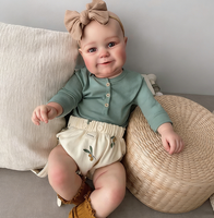 Poupées Kindrue Big Boy Original Chubby Fat Baby, en PVC, corps en coton, nouveau-né, poupées reborn en vinyle.