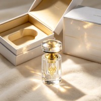 Flacon de luxe vide de 3 ml pour Attar Arabe, en verre transparent décoratif, pour huile essentielle d'Oud