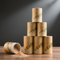 Boîte cylindrique de luxe biodégradable cosmétique huile essentielle soins de la peau tube de thé carton rond tube de papier boîte d'emballage pour lâche