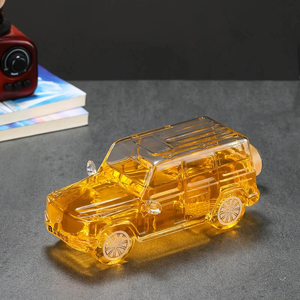 Décanteur à whisky en verre en forme de SUV, nouveauté en gros, bouteille à liqueur créative en forme de voiture avec bec verseur pour bar et cadeau, personnalisable - Product Image 6