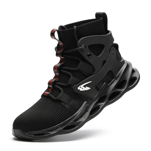 Zapatos de seguridad a la moda para hombre, calzado de trabajo informal, transpirable, con punta de acero, para entrenar - Product Image 2