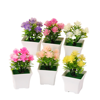 Vente directe d'usine, fleurs artificielles en bonsaï, petit pot de fleurs en plastique, décoration pour la maison, salon, décoration de salon