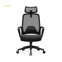 Chaise de bureau ergonomique robuste en maille, confortable, avec accoudoirs fixes, pour ordinateur, chaise de direction pour bureau, Silla De Oficina
