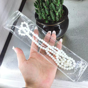 Doc bán buôn trong suốt PVC Văn Học niêm phong túi đồ trang sức bao bì dây kéo màu trắng túi Clip niêm phong Pouch - Product Image 3