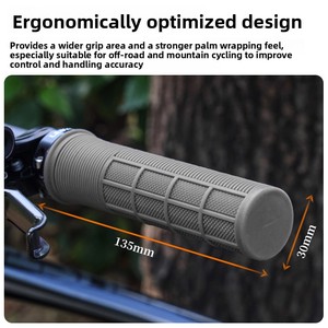 Puños Ergonómicos para Manillar de Bicicleta de Montaña, de Goma TPR Antideslizante, con Doble Bloqueo, Absorción de Impactos, 135 mm, Ajuste Universal - Product Image 4