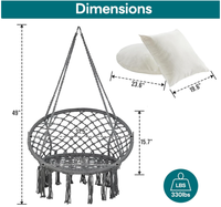 Balançoire en macramé de style Boho pliable et capacité de charge 150kgs pour une utilisation en plein air dans les écoles du parc pour les loisirs