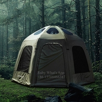 Nouvelle arrivée tente dôme gonflable 5-8 personnes grand espace tente aérienne avec fenêtre lucarne pour le Camping familial de luxe
