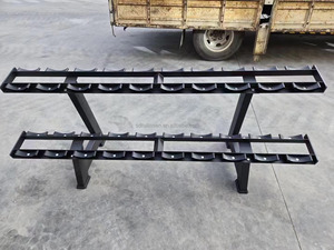 Trung Quốc nhà máy lớp quả tạ cho quả tạ Giá thiết bị tập thể dục Máy tập thể dục 2 Tier đứng quả tạ giá - Product Image 4