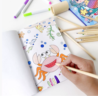Livres de coloriage d'activités de haute qualité personnalisés 14,8*21CM, dessin animé sirène, papier épais, 60 feuilles, reliure collée