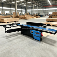Scie à table coulissante de grande taille pour usine, fonctionnement stable, corps en fonte épaissie, machine à couper le bois pour atelier industriel