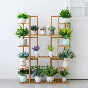 Estante de Exhibición para Macetas de Bambú, de 9 Niveles, Multicapa, para Plantas de Interior y Exterior, Diseño Minimalista - Product Image 3