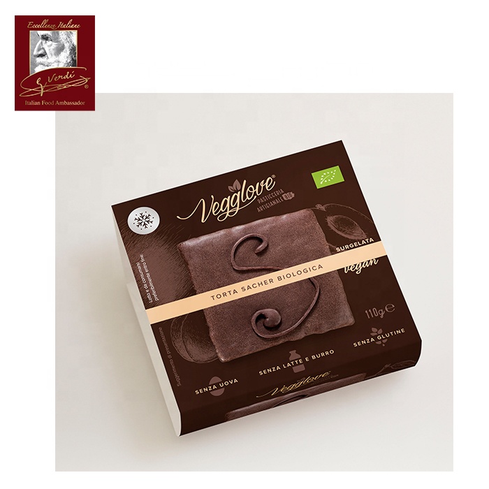 110 g orgânico sacher chocolate bolo sobremesa preto para comer vegan juseepverdi seleção feita em itália