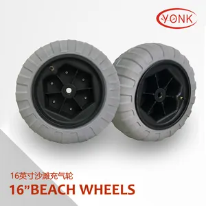 16 "cuscinetto Pneumatico pneumatici spiaggia ruote palloncino ruote per kayak carrello/carrello
