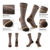 Chaussettes de randonnée en laine mérinos personnalisées avec logo, résistantes aux odeurs et absorbant l'humidité, pour la randonnée en plein air
