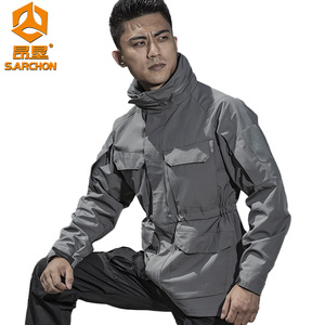 Chaqueta táctica espía para hombre M65 cortavientos medio largo impermeable al aire libre <span class=keywords><strong>ropa</strong></span> de carga funcional - Product Image 6