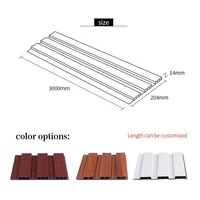 Décor intérieur de grande taille persienne en wpc grand panneau de charbon de bois cannelé en pvc placage fibre panneau mural mince pour hôtel