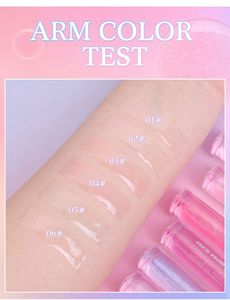 Gloss à lèvres hydratant longue tenue, waterproof, anti-transfert, végan, effet brillant nacré, 6 couleurs personnalisables MLM. - Product Image 6