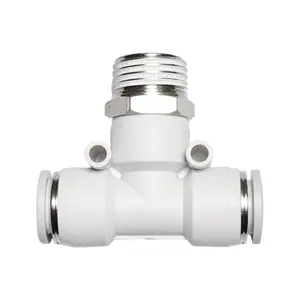 White PB Thread Pneumatic Fittings quick connector for air hose