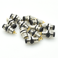 Connecteur M8 circulaire étanche IP67 à 8 broches pour montage sur circuit imprimé, prise mâle à fixation arrière, fournisseur de connecteurs