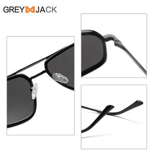 Gafas de sol polarizadas con montura cuadrada Retro para hombre, montura TR de acero inoxidable, protección UV400, tipo 3, G047 - Product Image 5