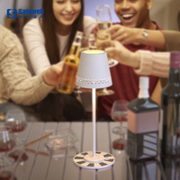 Moderne Hohle Lampenschirm-Tischlampe mit Roulette-Design, Touch-Schalter, PC RGB, Wiederaufladbare Batterie, Barbeleuchtung, Glücksspielrad-Basis