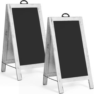 Custom A-Frame segni di <span class=keywords><strong>lavagna</strong></span> Double face in legno <span class=keywords><strong>lavagna</strong></span> <span class=keywords><strong>con</strong></span> piedistallo per gessetti segni di legno - Product Image 5