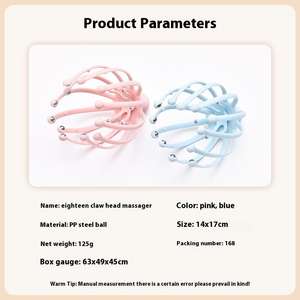 Rascador de cabeza de mano de pulpo para relajación profunda y alivio del estrés, bolas de rodillos relajantes, garra de plástico para el cabello, herramienta de masaje para el cuero cabelludo - Product Image 5