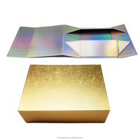 Boîte pliante en carton ondulé personnalisé Feuille de rangement pour voiture Or noir Mini emballage de boîte-cadeau en carton plié emballé à plat personnalisé