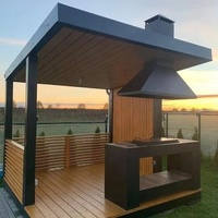 Auvent extérieur en métal étanche auvent patio toit jardin abri de voiture auvent pergola en aluminium Gazebos