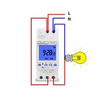 Reloj electrónico programable de 1 segundo a 168 horas, 16A, 30A, 110V, 220V, pantalla LCD con retroiluminación grande, temporizador con función de bloqueo