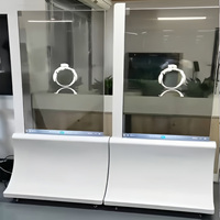 Kiosque tactile LCD numérique de 55 pouces avec support SDK, lecteur publicitaire intelligent Wi-Fi sur pied pour intérieur