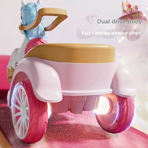 Coche Eléctrico de Juguete con Forma de Carruaje de Princesa de 3 Ruedas, Color Rosa, <span class=keywords><strong>para</strong></span> <span class=keywords><strong>Niñas</strong></span>, con Control Remoto, Coche Eléctrico <span class=keywords><strong>para</strong></span> Niños - Product Image 4