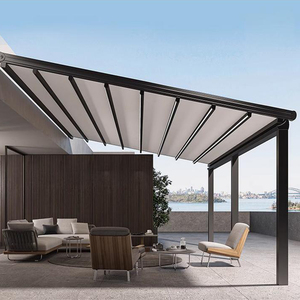 Pérgola con Techo Retráctil Ajustable Eléctricamente de Weleadalu, Directo de Fábrica, Precio Bajo, para Terrazas, Marco de Aluminio - Product Image 1