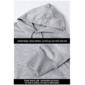 300G Pure Color Pull à capuche à col rond 80% coton 20% Polyester pour hommes et femmes - Product Image 5