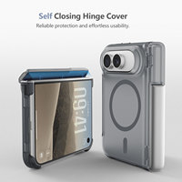 Nouvelle conception pour coque iPhone 18 Duo en TPU PC, finition mate douce au toucher, protection de la charnière, support de charnière magnétique, compatible avec l'iPhone 18 Fold