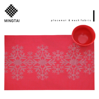 Napperons de table de Noël antidérapants rouge foncé et marron, en plastique, rectangulaires, écologiques, CLASSIQUE, en stock