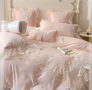 Neue Bettlaken Set Bett bezug Kissen bezüge Schmetterling Fee Spitze Feuchtigkeit Atmungsaktive Tröster Sets Bettwäsche Quilts Hohe Qualität - Product Image 1