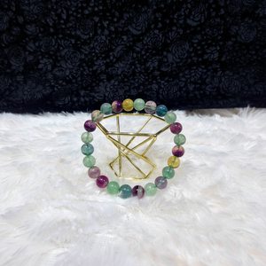 Pulsera de Fluorita Natural AAA, Pulsera de Cuentas de Piedra de Cristal de Moda para Sanación con Reiki - Product Image 1