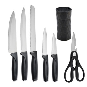 Juego de Cuchillos de Cocina de 7 Piezas al por Mayor, Cuchillo para Carne, Cuchillo de Chef de Acero Inoxidable, Cuchillos de Cocina y Accesorios con Bloque - Product Image 1