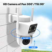 Moes Tuya Smart WiFi Caméra de sécurité extérieure 8MP Double écran 2.4G/5G IP65 Étanche Détection de mouvement Suivi automatique Audio bidirectionnel