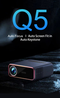 Mini Proyector Q5 + Soporte HTP, Nuevo, Android WiFi Full HD 4K LED, Cine en Casa, Enfoque Automático, Portátil