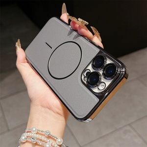 Funda Magnética de Cuero para iPhone 12 16 Pro Max con Protección de Lente de Vidrio, Carcasa para Teléfono Móvil para iPhone 17 - Product Image 6