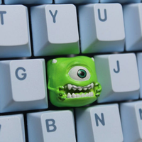 Keycap Resin OEM Artisan Terinspirasi Kartun Mike Wazowski dari Monsters University