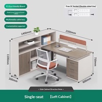 BGZ-226X Ensemble bureau et chaise de bureau avec design minimaliste en bois, poste de travail moderne avec écran pour usage commercial