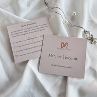 Carte d'insertion personnalisée en papier, impression couleur, pour remerciement, carte de visite, cadeau, mariage, bijoux, cartes d'introduction