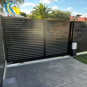 Panneau de clôture en aluminium noir et gris pas cher, clôture de jardin en métal pour la maison, <span class=keywords><strong>idées</strong></span> de clôture pour l'intimité, designs sans creuser, écran de clôture imperméable - Product Image 4
