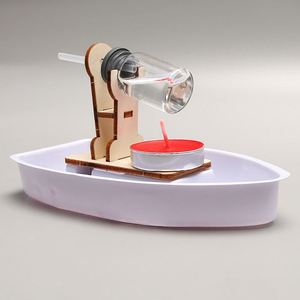 Kit d'expérimentation scientifique et technologique STEM en bois, petit bateau à vapeur à construire soi-même, pour les élèves du primaire et du secondaire, physique - Product Image 4