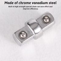 3 adaptateurs de douilles carrées 1/2" 1/4" 3/8", jeu d'adaptateurs de douilles carrées pour clé à cliquet, douilles carrées externes à double tête