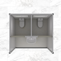 Système de toilettes modulaires personnalisable pour les écoles Zones rurales Parcs hautement adaptés aux immeubles de bureaux Appartements Hôtels Villas Fabriqué en acier